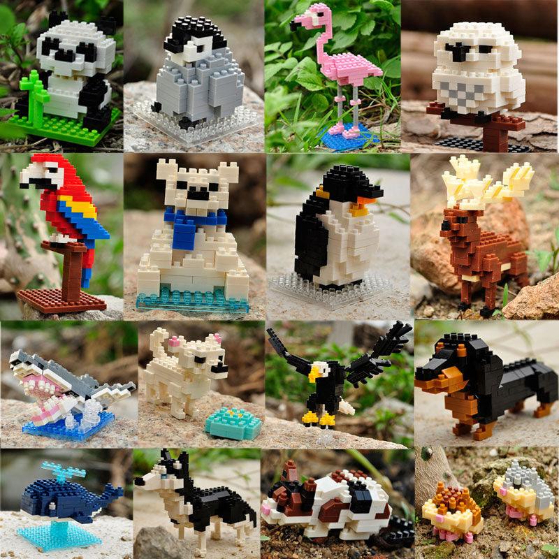 Mini Building Blocks 3D Animal Kits - LAminifigs , lego style jekca building set