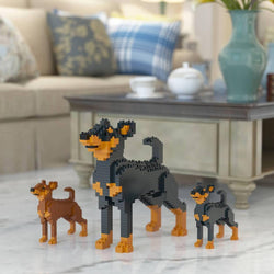 Miniature Pinscher Dog Sculptures - LAminifigs , lego style jekca building set