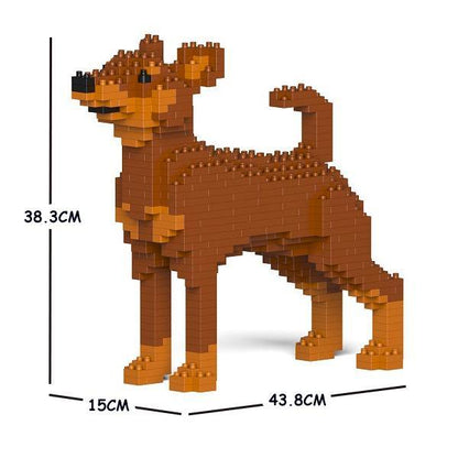 Miniature Pinscher Dog Sculptures - LAminifigs , lego style jekca building set