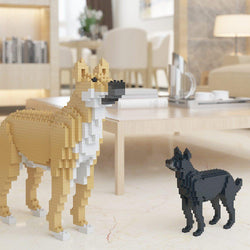 Mongrel Dog Sculptures - LAminifigs , lego style jekca building set