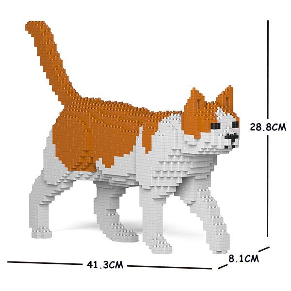 Orange & White Cats Sculptures - LAminifigs , lego style jekca building set