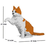 Orange & White Cats Sculptures - LAminifigs , lego style jekca building set
