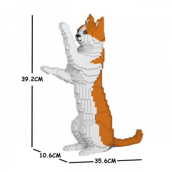 Orange & White Cats Sculptures - LAminifigs , lego style jekca building set