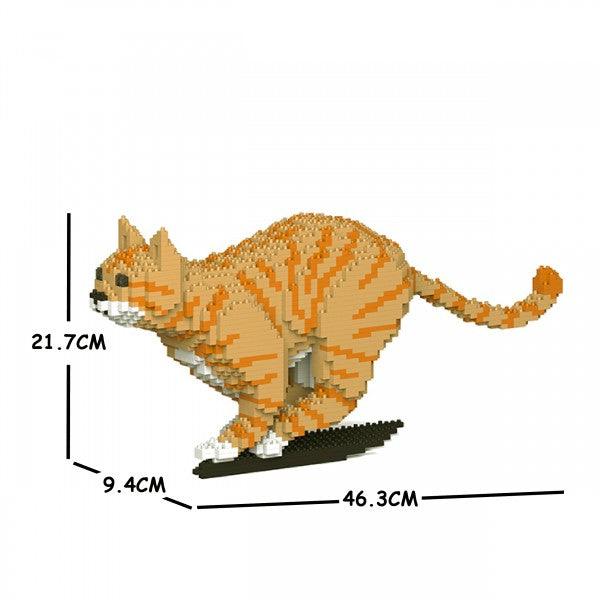 Orange Tabby Cats Sculptures - LAminifigs , lego style jekca building set