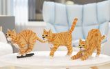 Orange Tabby Cats Sculptures - LAminifigs , lego style jekca building set