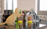 Orange Tabby Cats Sculptures - LAminifigs , lego style jekca building set