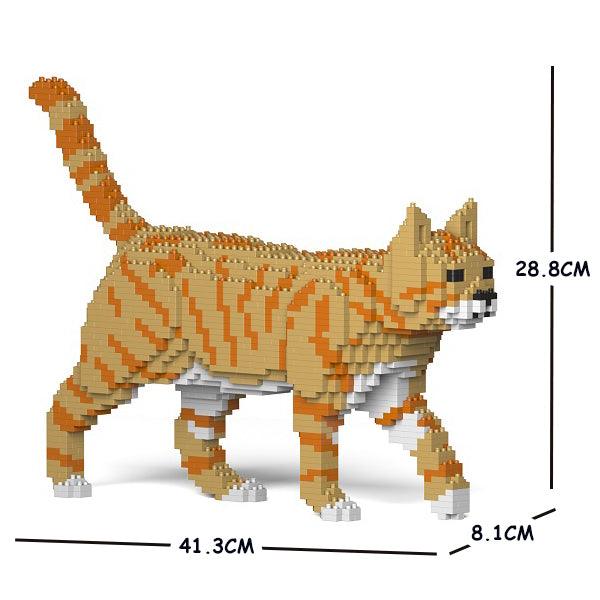 Orange Tabby Cats Sculptures - LAminifigs , lego style jekca building set