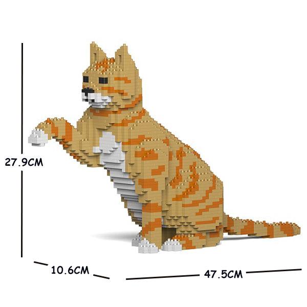 Orange Tabby Cats Sculptures - LAminifigs , lego style jekca building set