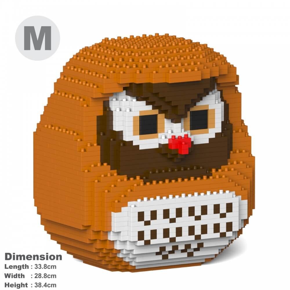 Owl Daruma Doll Sculptures - LAminifigs , lego style jekca building set