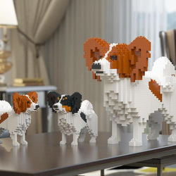 Papillon Dog Sculptures - LAminifigs , lego style jekca building set