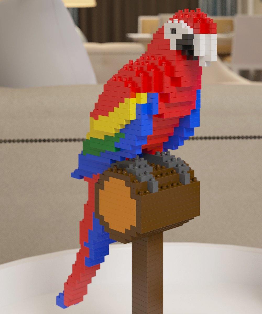 Parrots Sculptures - LAminifigs , lego style jekca building set