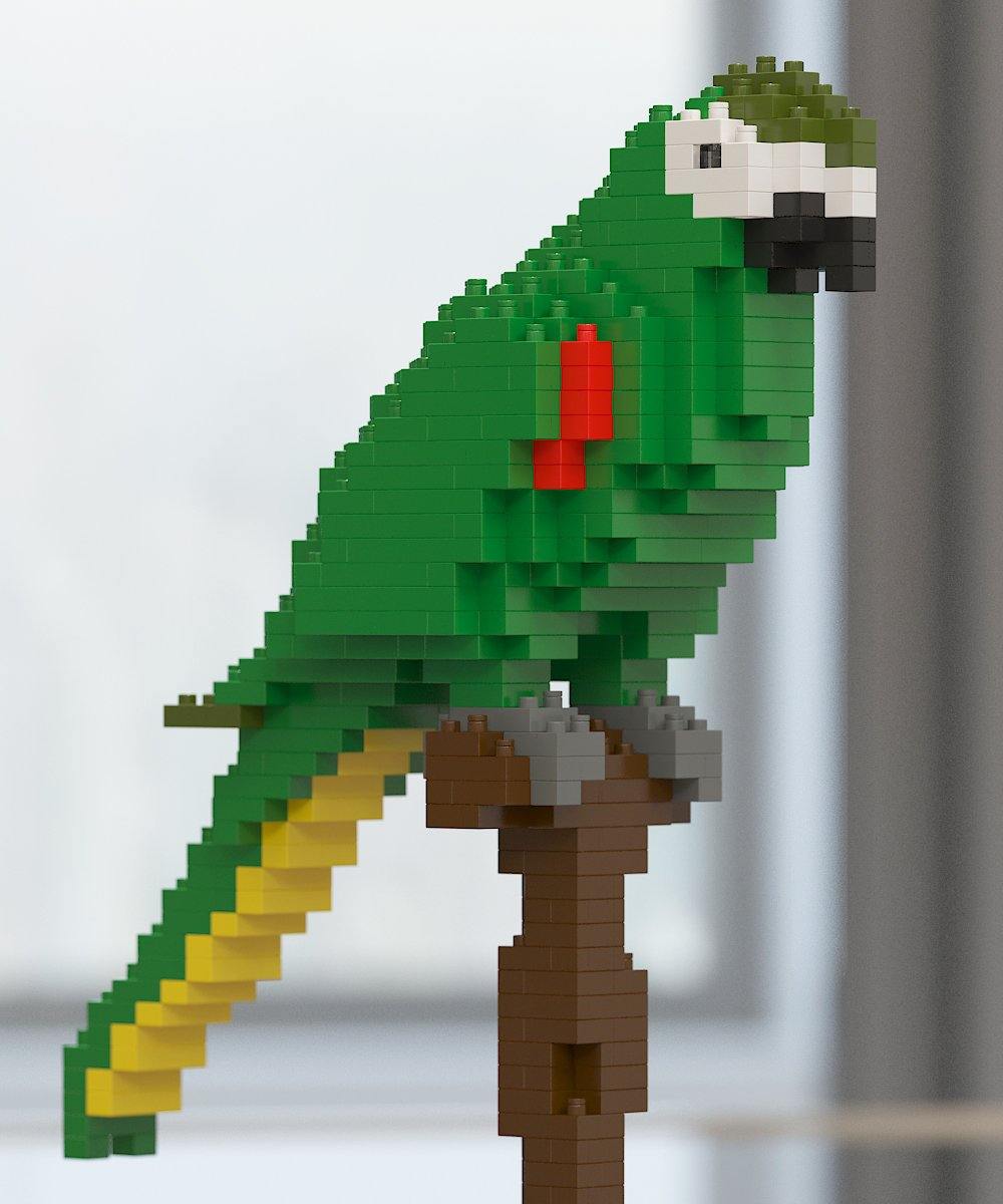 Parrots Sculptures - LAminifigs , lego style jekca building set