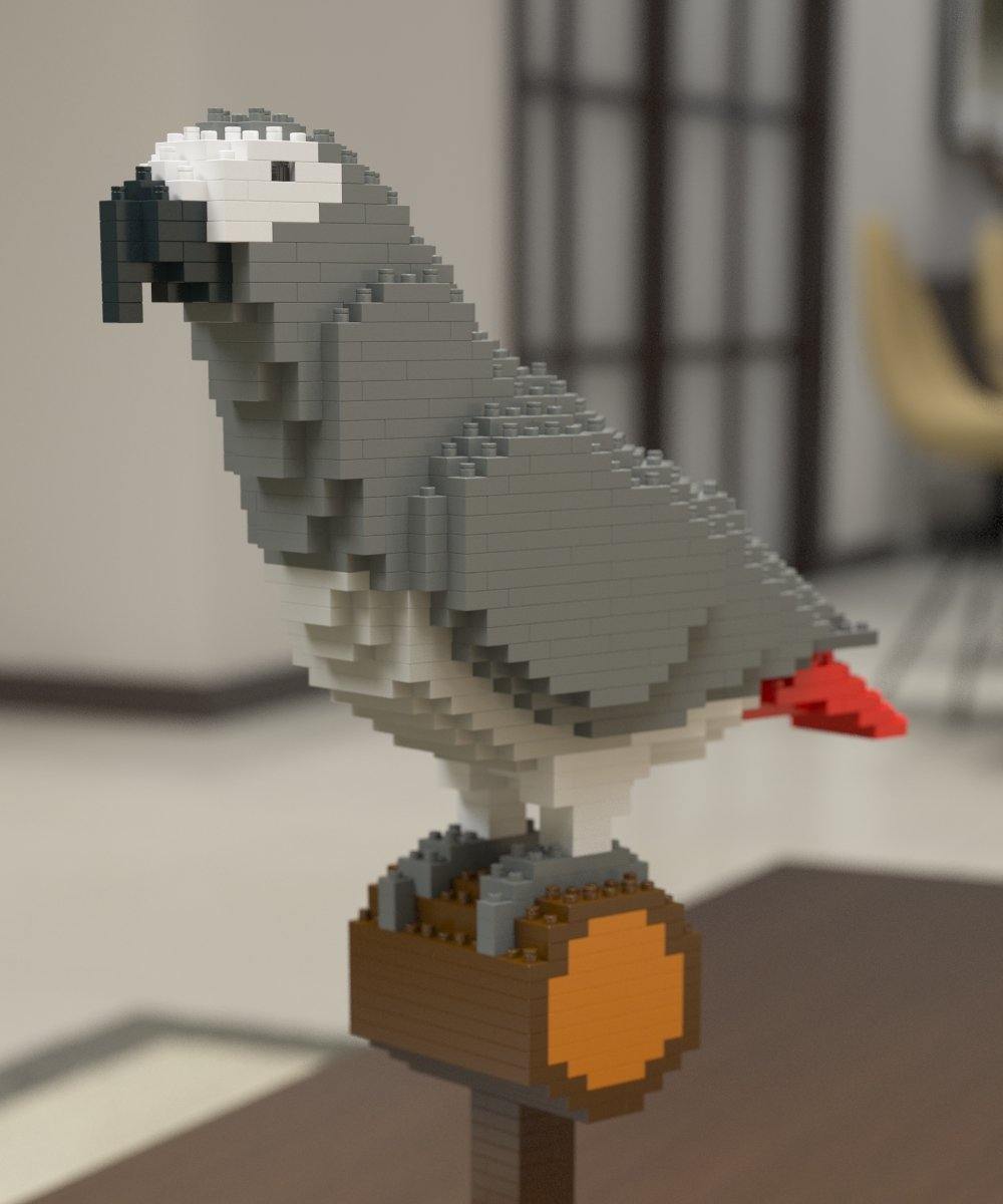 Parrots Sculptures - LAminifigs , lego style jekca building set