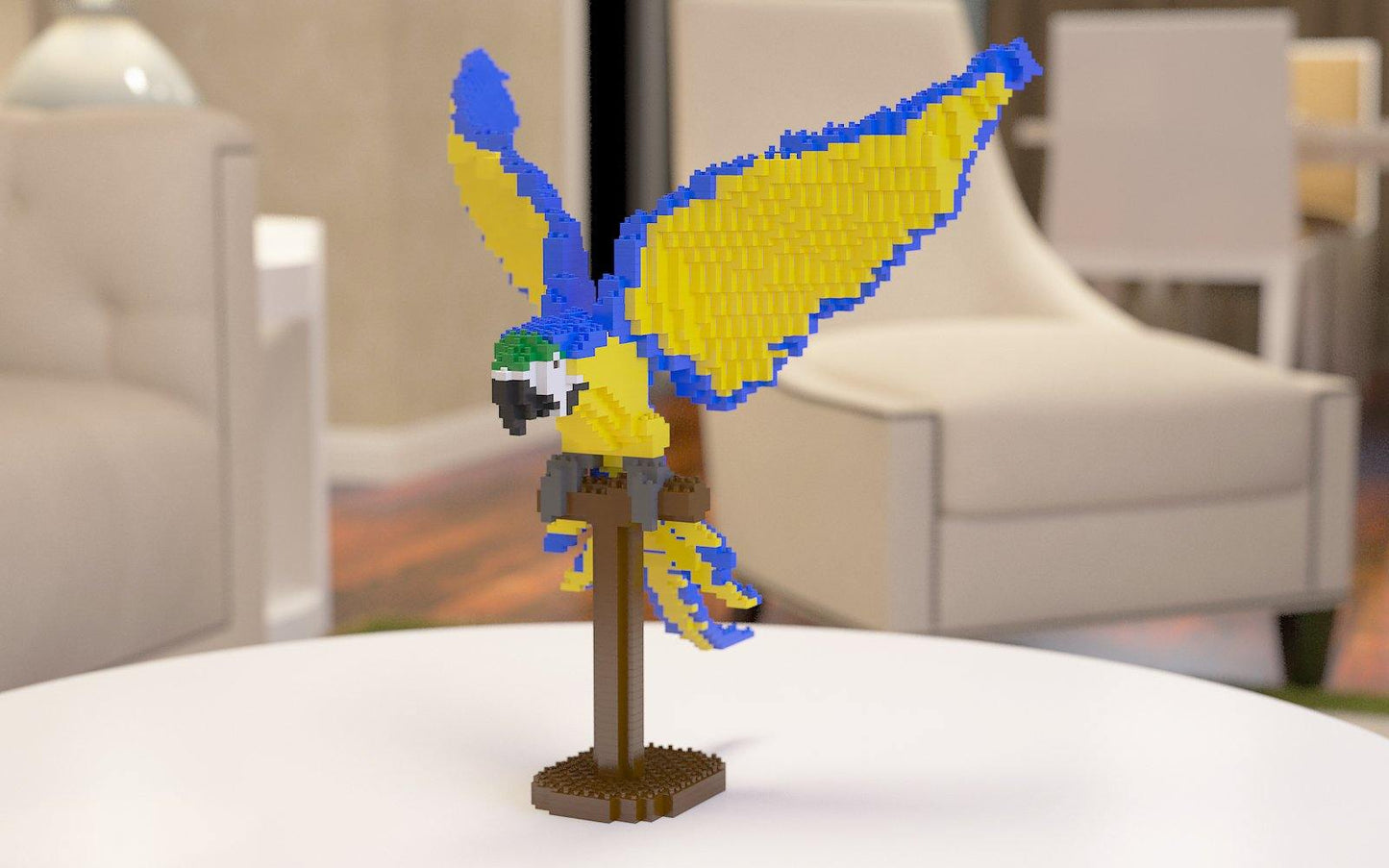 Parrots Sculptures - LAminifigs , lego style jekca building set