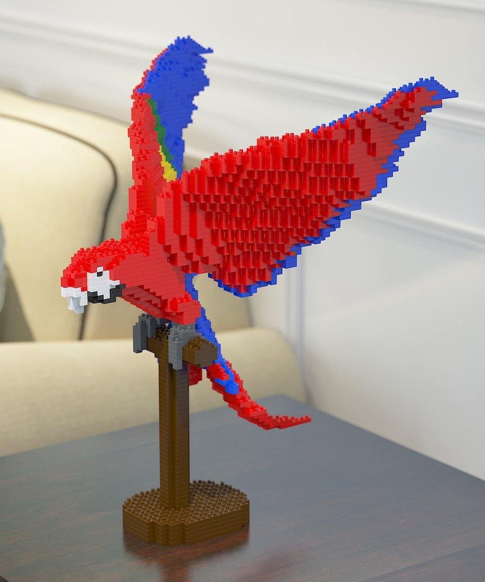 Parrots Sculptures - LAminifigs , lego style jekca building set