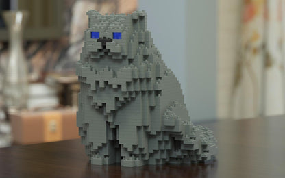 Persian Cats Sculptures - LAminifigs , lego style jekca building set