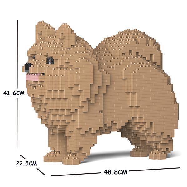 Pomeranian Dog Sculptures - LAminifigs , lego style jekca building set