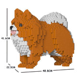 Pomeranian Dog Sculptures - LAminifigs , lego style jekca building set
