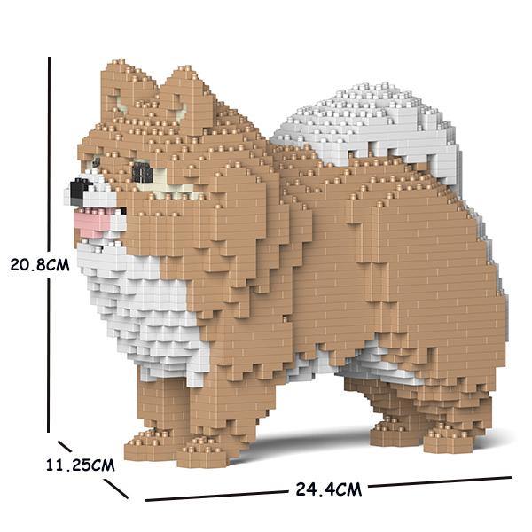 Pomeranian Dog Sculptures - LAminifigs , lego style jekca building set