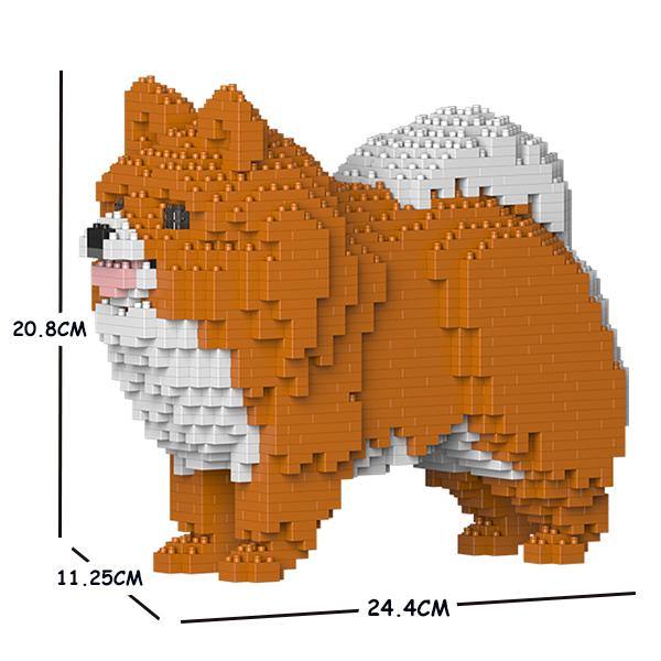 Pomeranian Dog Sculptures - LAminifigs , lego style jekca building set