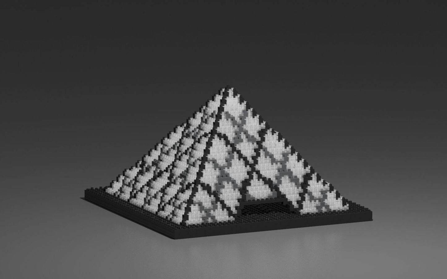 Pyramide De Louvre - LAminifigs , lego style jekca building set