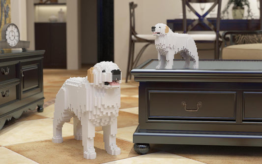 Pyrenean Mountain Dog Sculptures - LAminifigs , lego style jekca building set