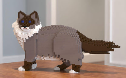 Ragdoll Cats Sculptures - LAminifigs , lego style jekca building set