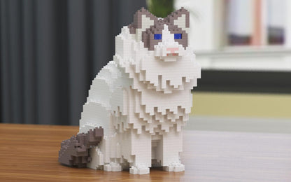 Ragdoll Cats Sculptures - LAminifigs , lego style jekca building set