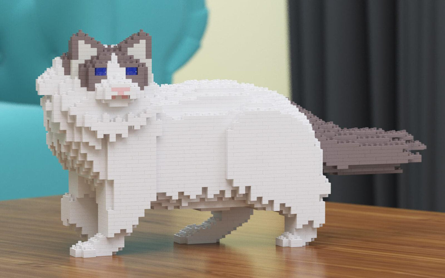 Ragdoll Cats Sculptures - LAminifigs , lego style jekca building set