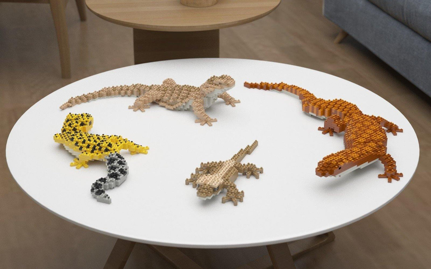 Reptiles Sculptures - LAminifigs , lego style jekca building set