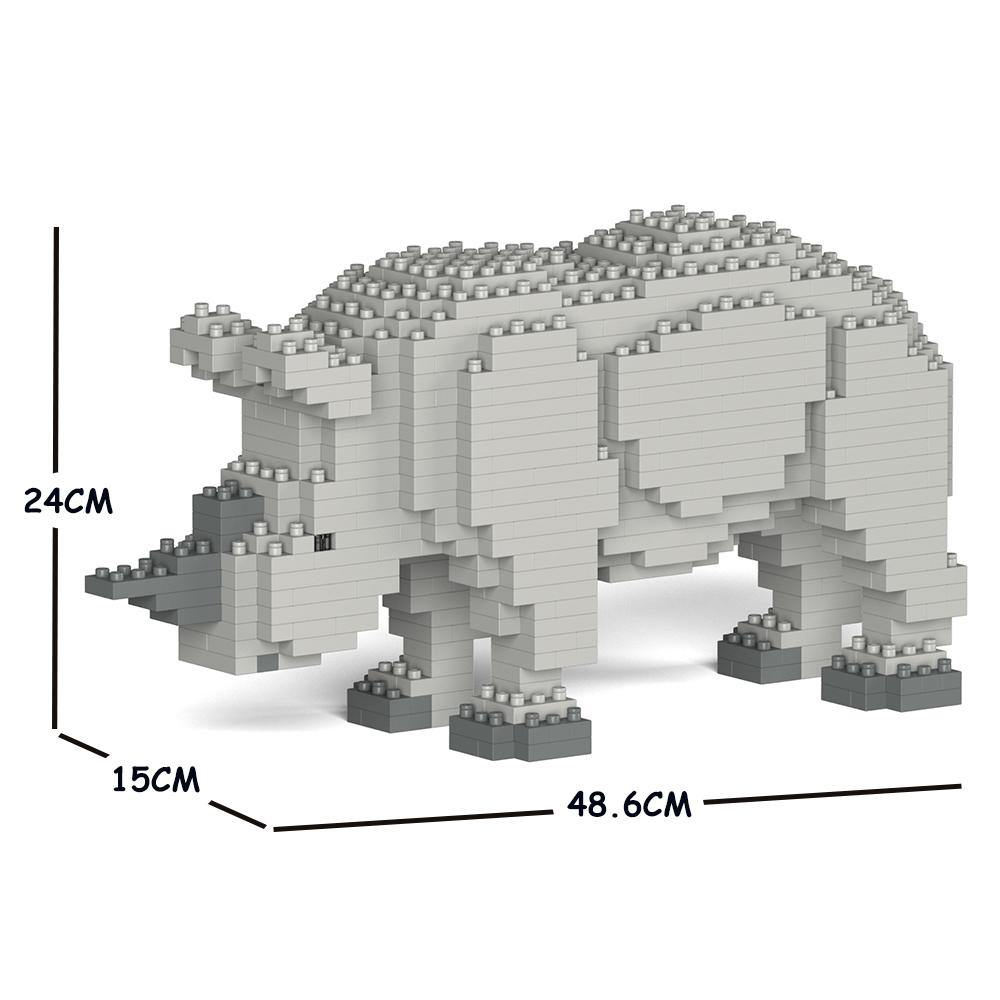 Rhino Sculpture Big - LAminifigs , lego style jekca building set