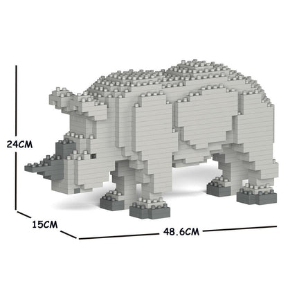Rhino Sculpture Big - LAminifigs , lego style jekca building set