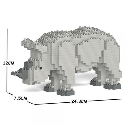 Rhino Sculpture - LAminifigs , lego style jekca building set