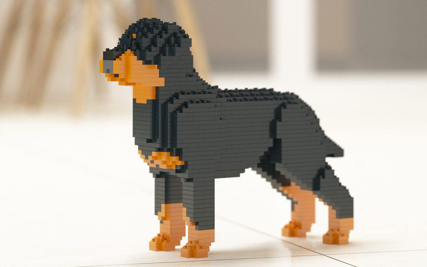 Rottweiler Dog Sculptures - LAminifigs , lego style jekca building set