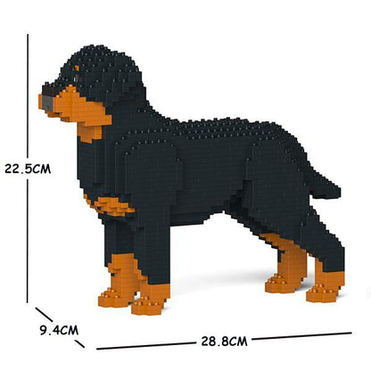 Rottweiler Dog Sculptures - LAminifigs , lego style jekca building set