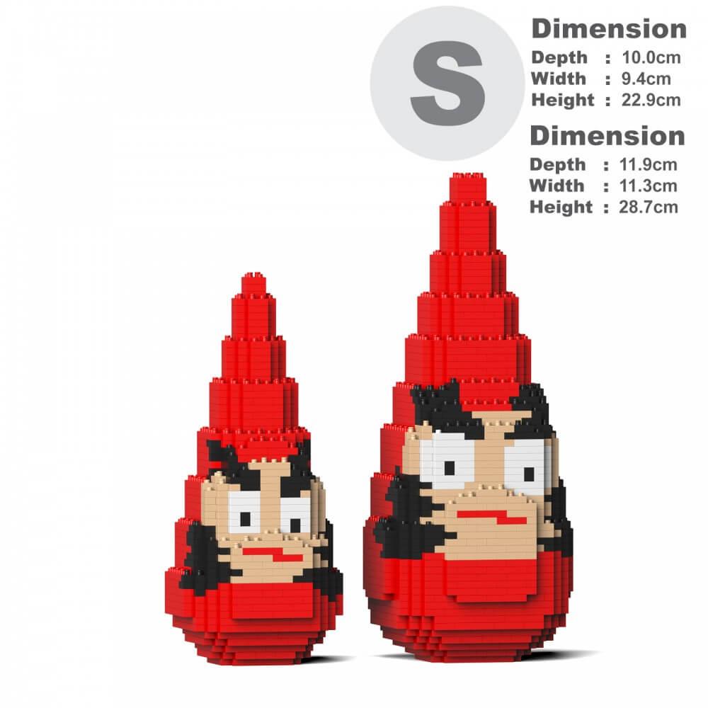 Sankaku Daruma Sculptures - LAminifigs , lego style jekca building set