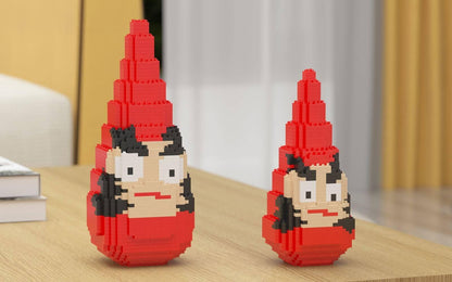 Sankaku Daruma Sculptures - LAminifigs , lego style jekca building set