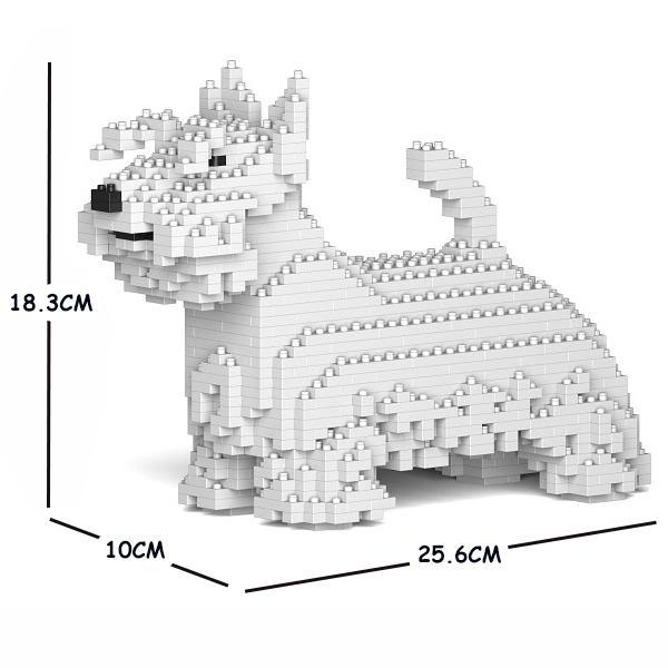 Scottish Terrier Dog Sculptures - LAminifigs , lego style jekca building set