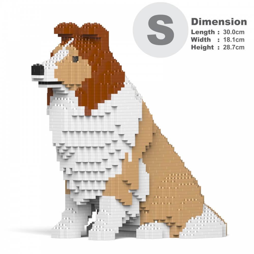 Shetland Sheepdog Dog Sculptures - LAminifigs , lego style jekca building set