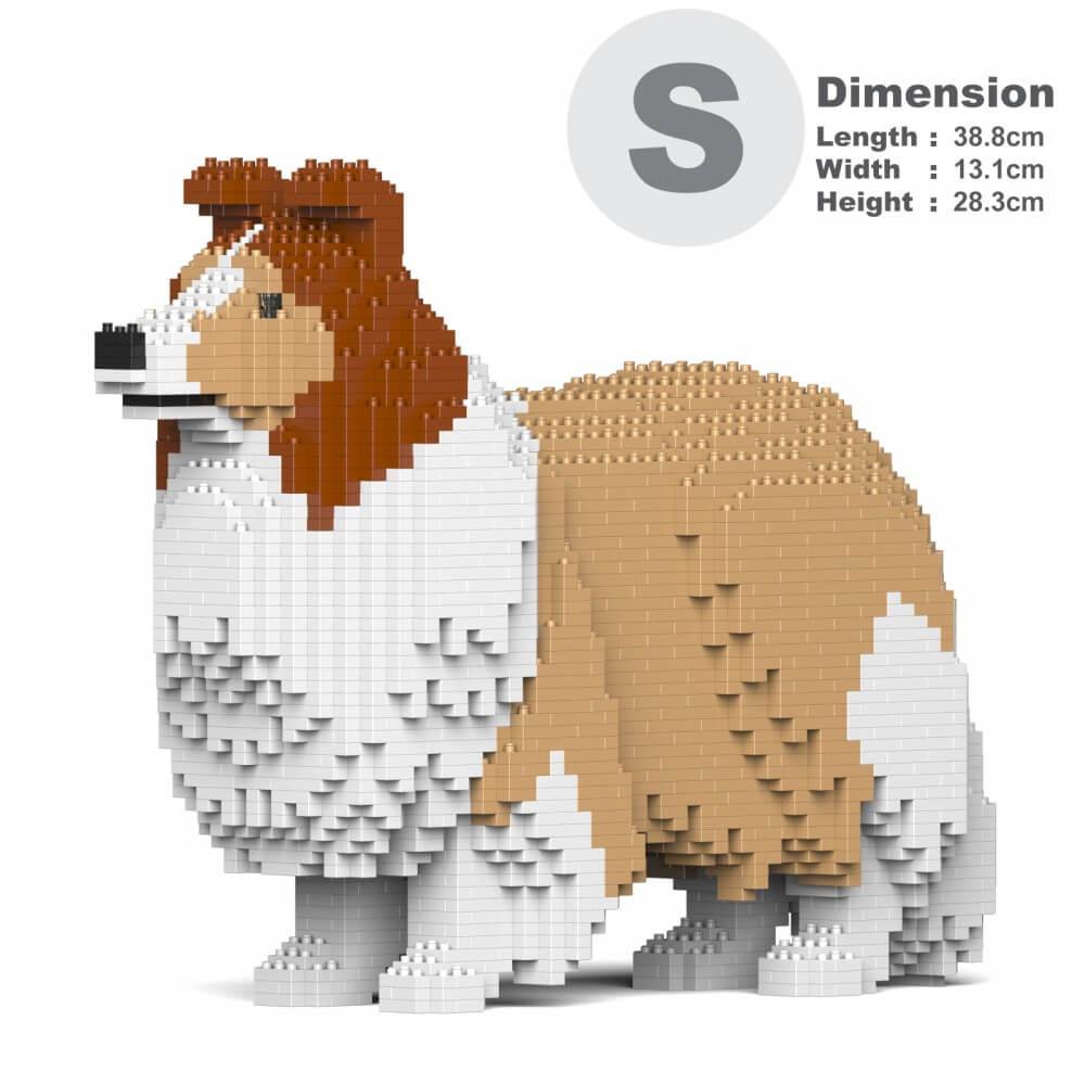 Shetland Sheepdog Dog Sculptures - LAminifigs , lego style jekca building set