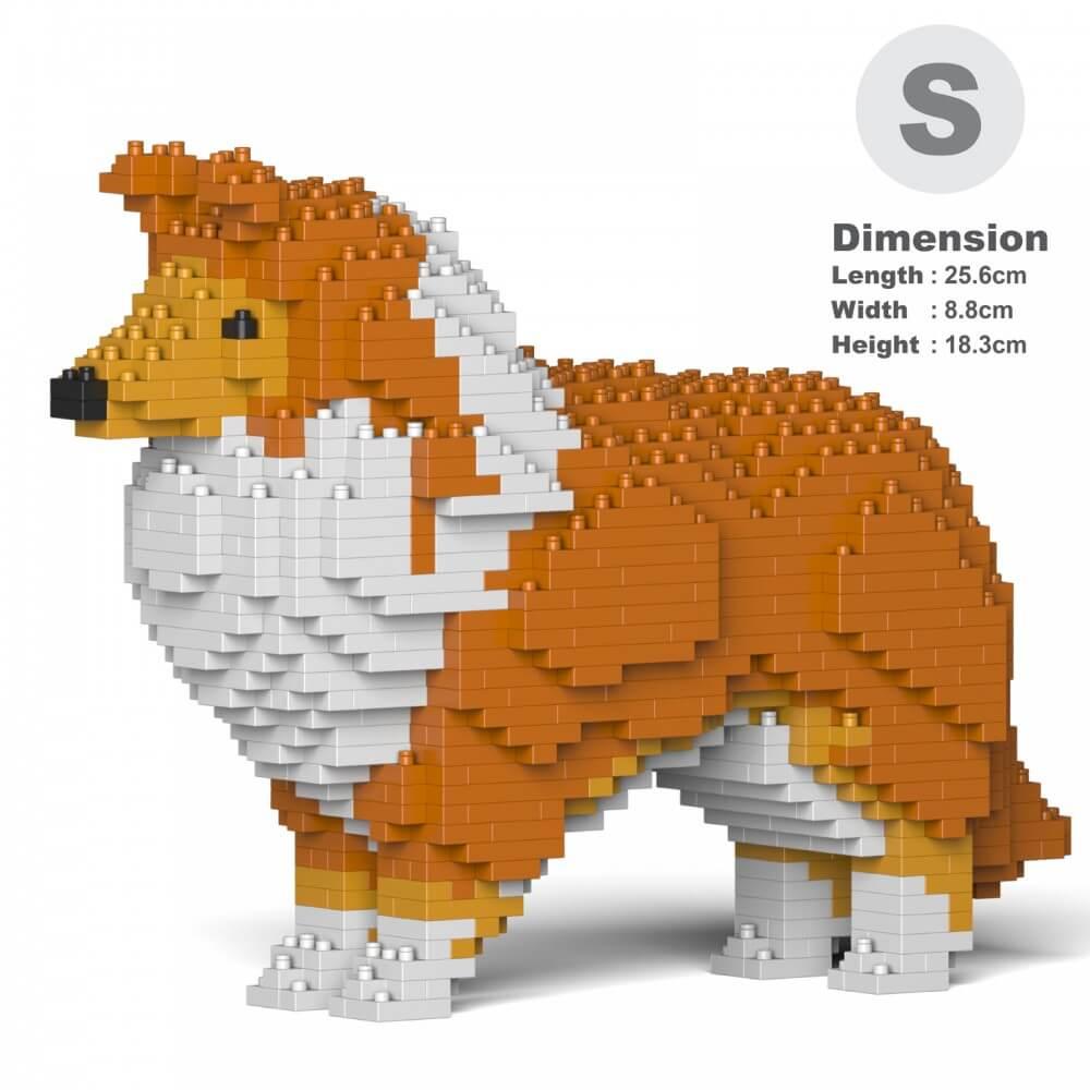 Shetland Sheepdog Dog Sculptures - LAminifigs , lego style jekca building set