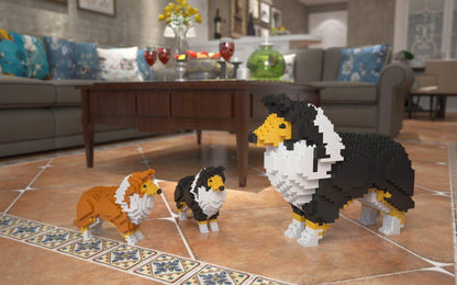 Shetland Sheepdog Dog Sculptures - LAminifigs , lego style jekca building set