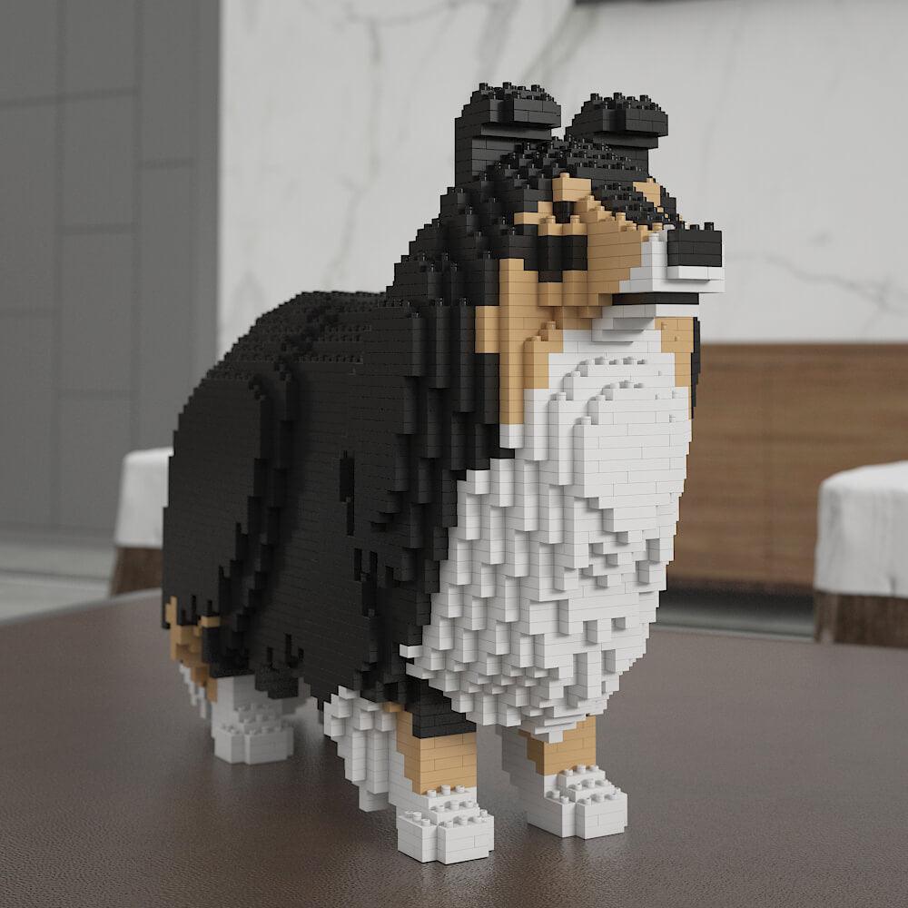 Shetland Sheepdog Dog Sculptures - LAminifigs , lego style jekca building set