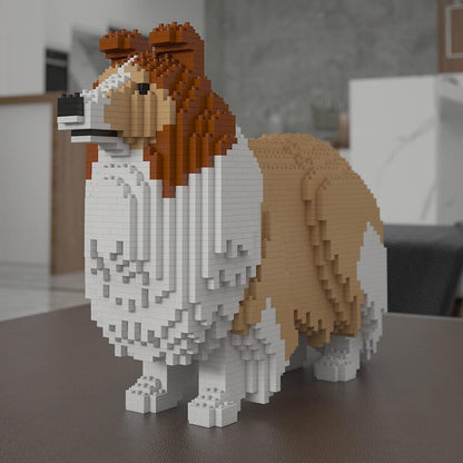 Shetland Sheepdog Dog Sculptures - LAminifigs , lego style jekca building set