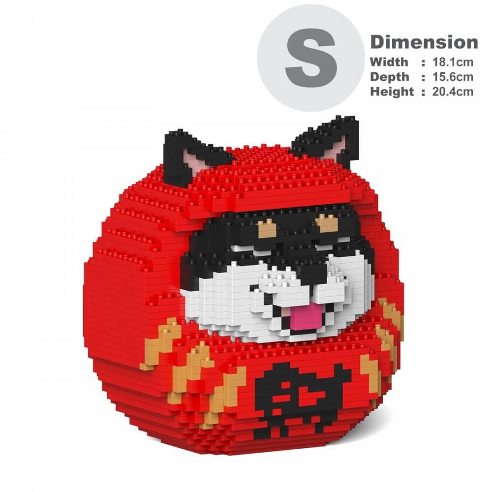 Shiba Daruma Dolls Sculptures - LAminifigs , lego style jekca building set