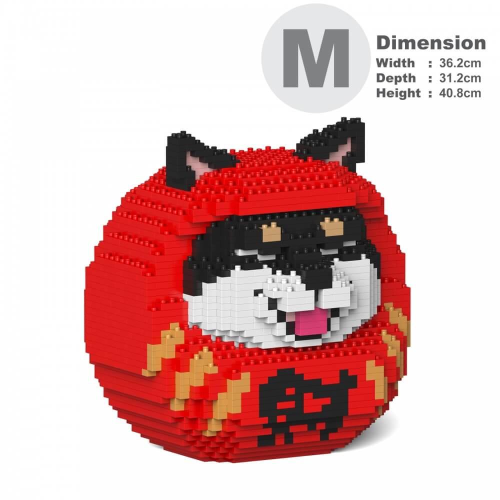 Shiba Daruma Dolls Sculptures - LAminifigs , lego style jekca building set