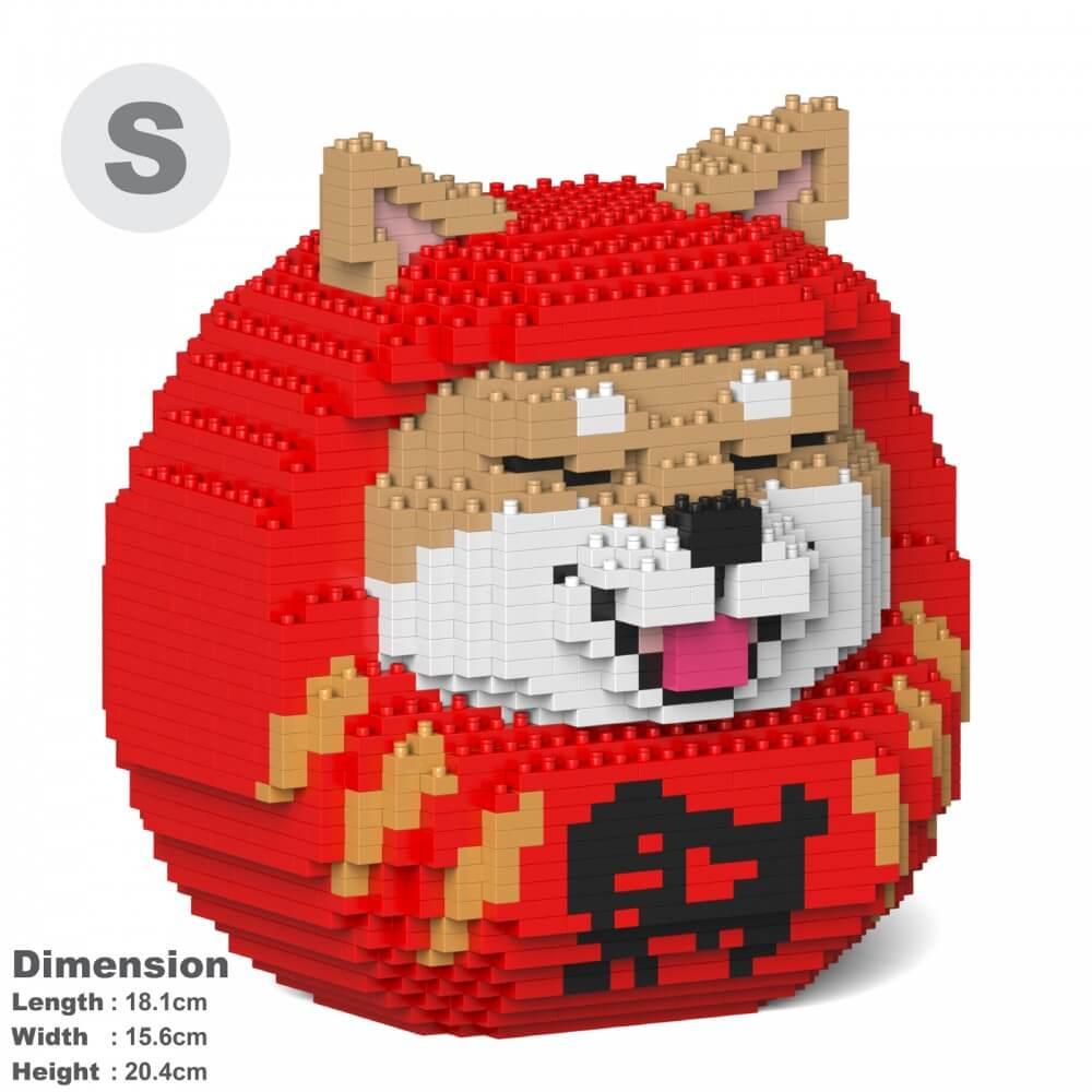 Shiba Daruma Dolls Sculptures - LAminifigs , lego style jekca building set