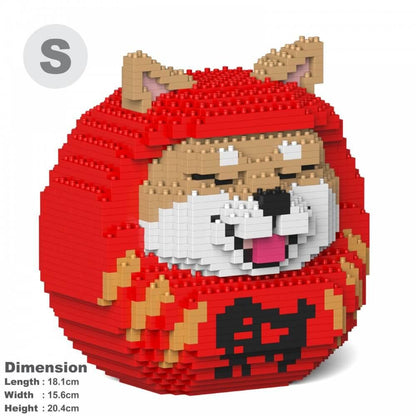 Shiba Daruma Dolls Sculptures - LAminifigs , lego style jekca building set