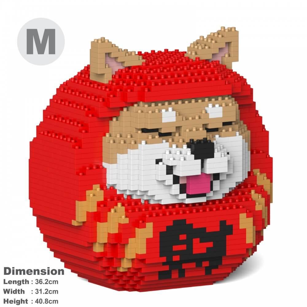 Shiba Daruma Dolls Sculptures - LAminifigs , lego style jekca building set