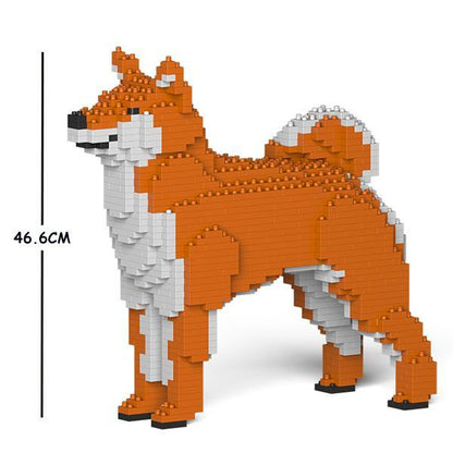 Shiba Inu Dog Sculptures - LAminifigs , lego style jekca building set